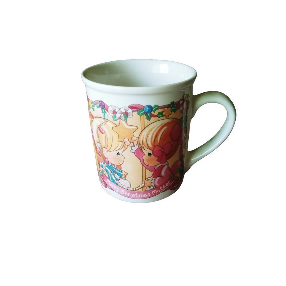 Vintage Precious Moments Merry Christmas Mother Coffee Tea Mug 1997 Great Cond.